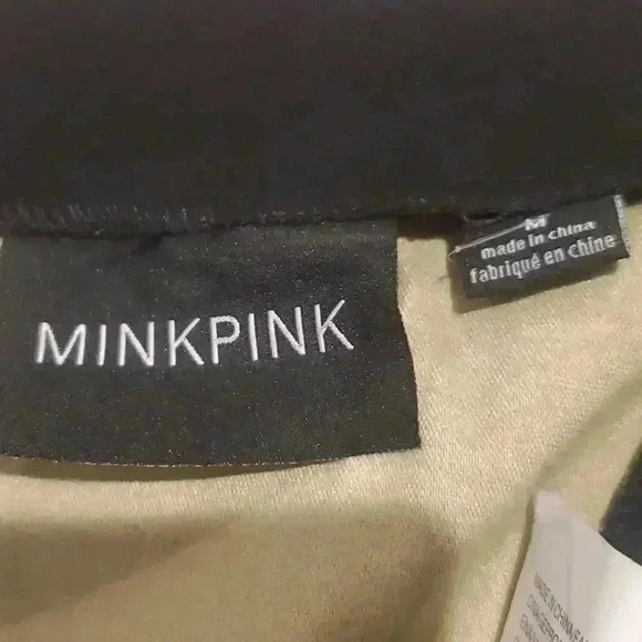 Mink pink printed faux leather skirt - Picture 4 of 4